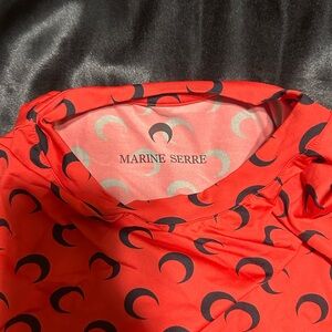 Marine Serre Red and Black Long Sleeve Bodysuit